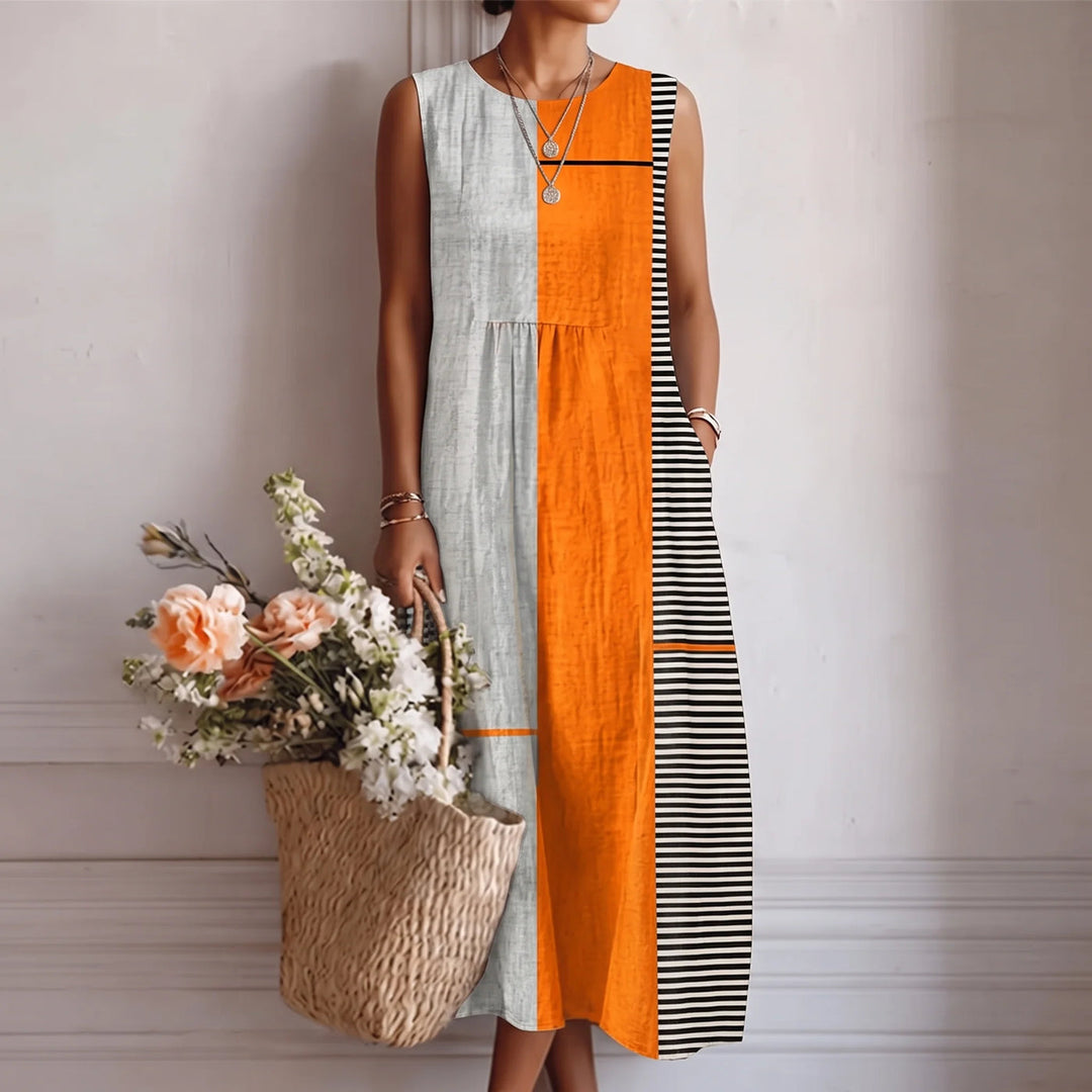 Alba Midi Dress - Orange