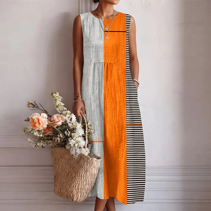 Alba Midi Dress - Orange