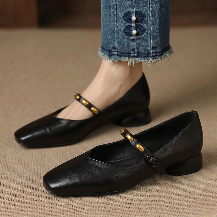 Zyra Leather Flats