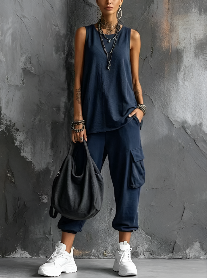 Lavina Soft Casual Set with Pockets