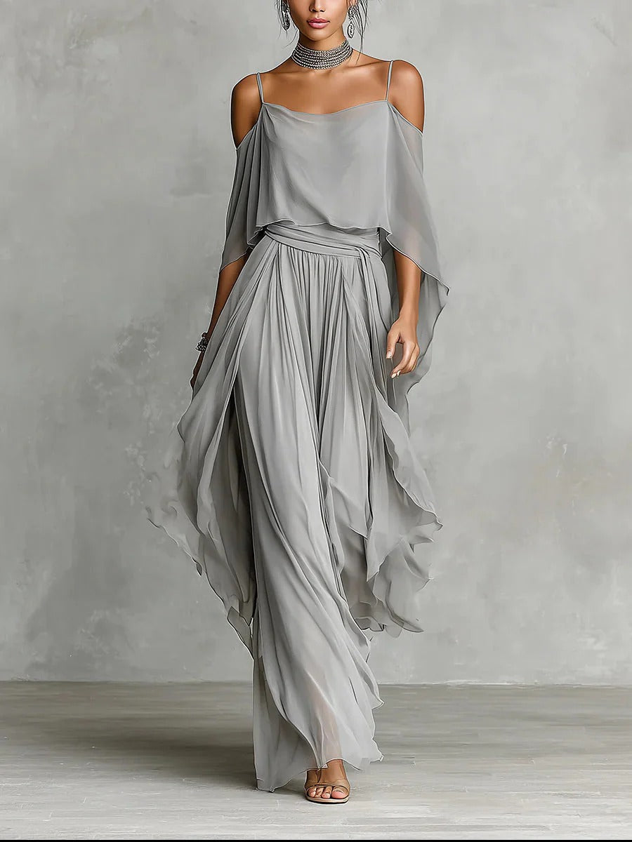 Isa Two-Piece Chiffon Set