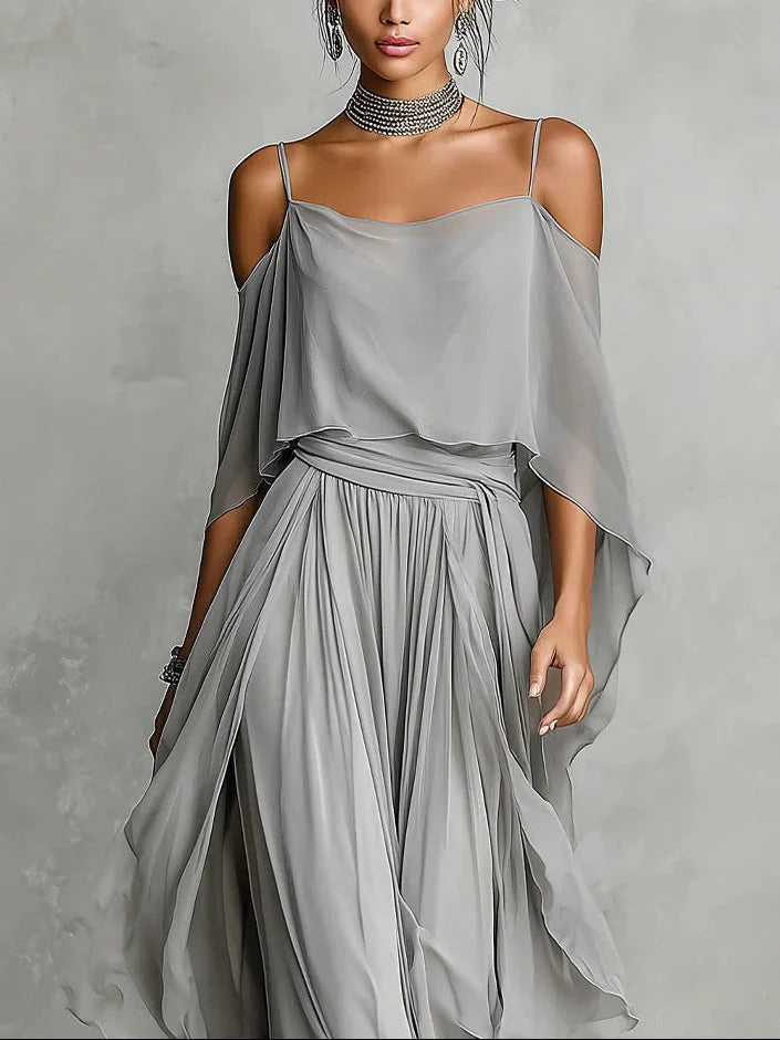 Isa Two-Piece Chiffon Set