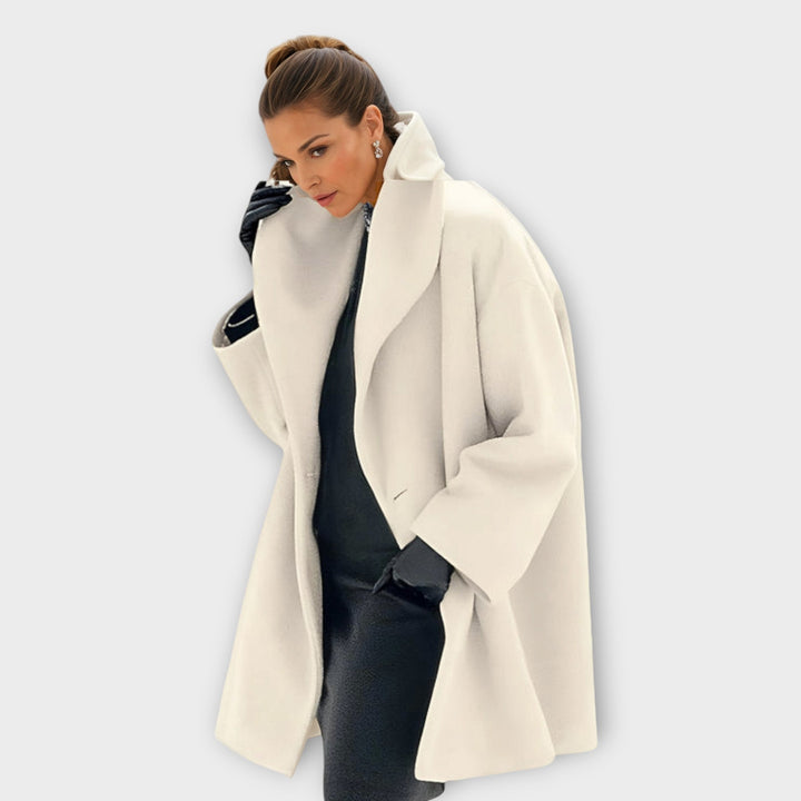 Eleanor | Draped Shawl-Collar Wool Coat