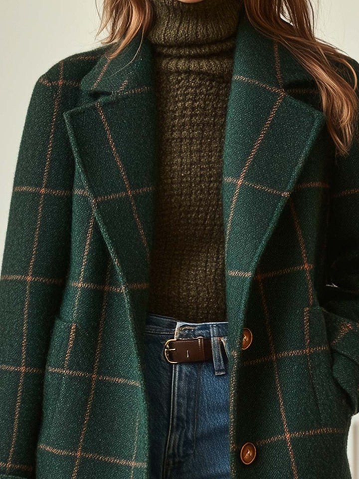 Harriet | Checked Wool-Blend Coat