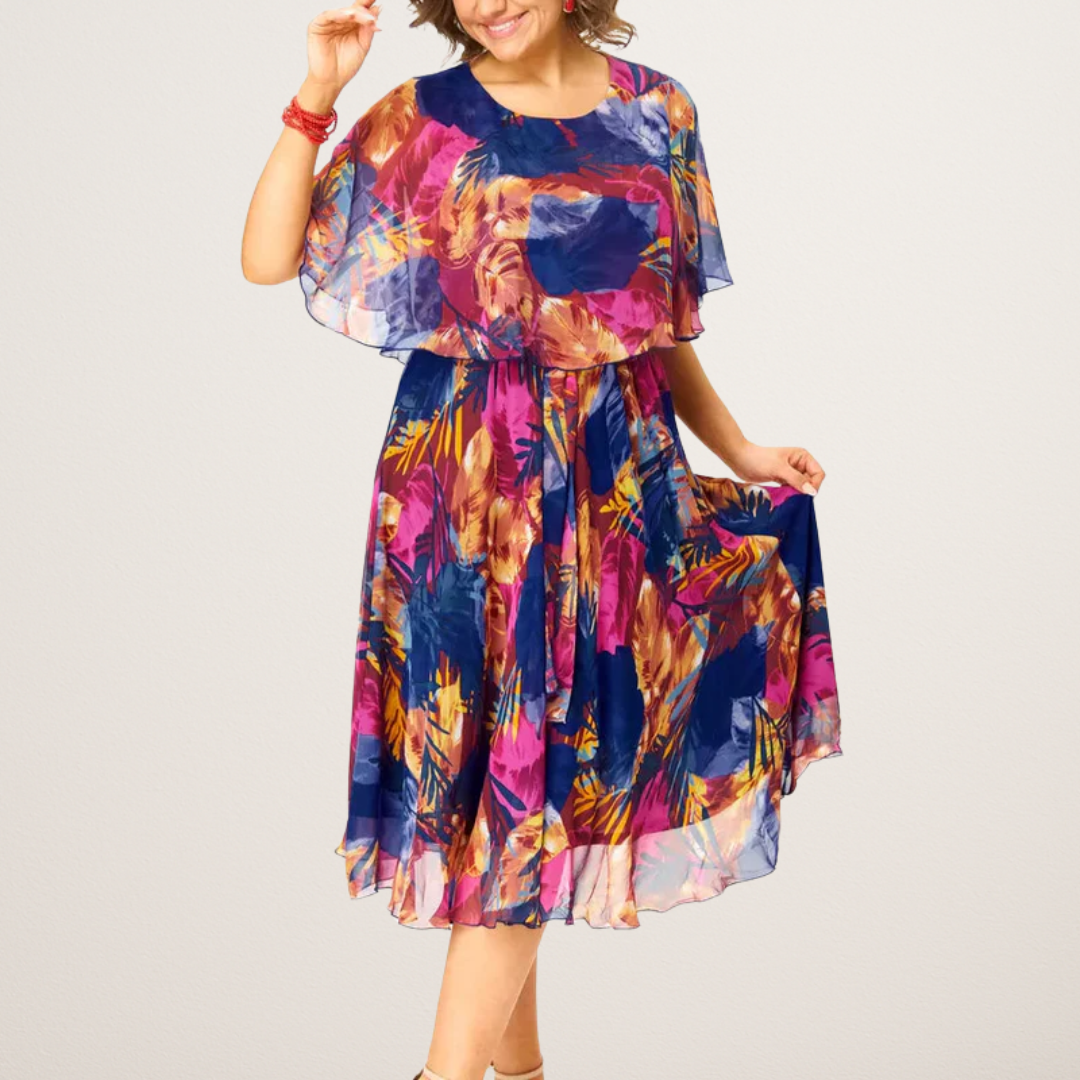 Judith Comfortable Plus Size Chiffon Dress
