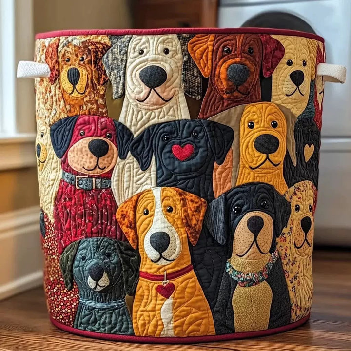 Barney Quilted Laundry Basket