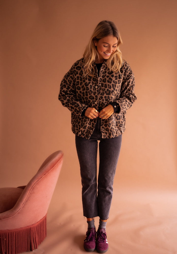 Rosalind | Leopard-Print Button Jacket