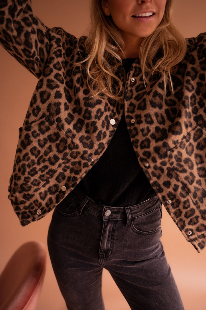 Rosalind | Leopard-Print Button Jacket