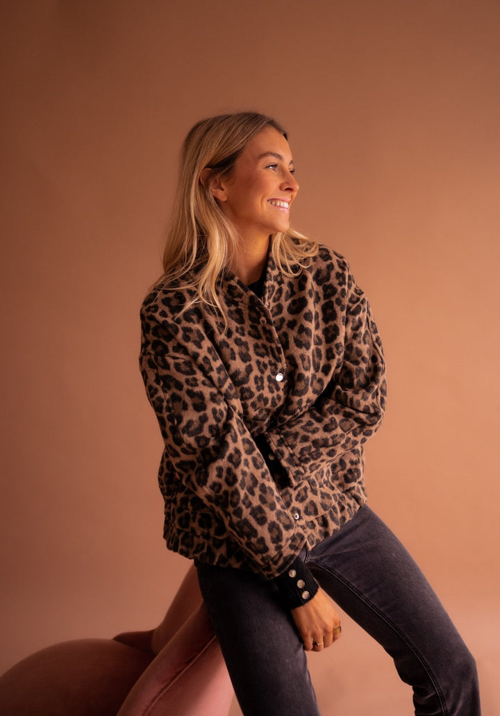 Rosalind | Leopard-Print Button Jacket