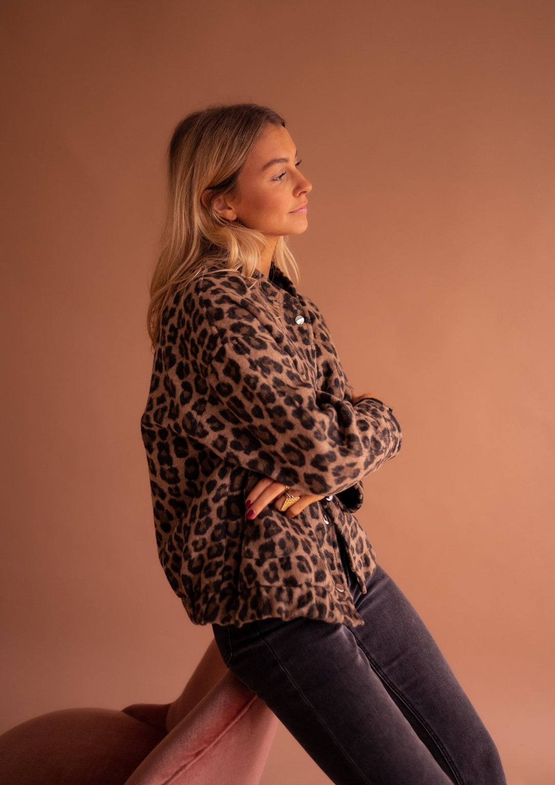 Rosalind | Leopard-Print Button Jacket
