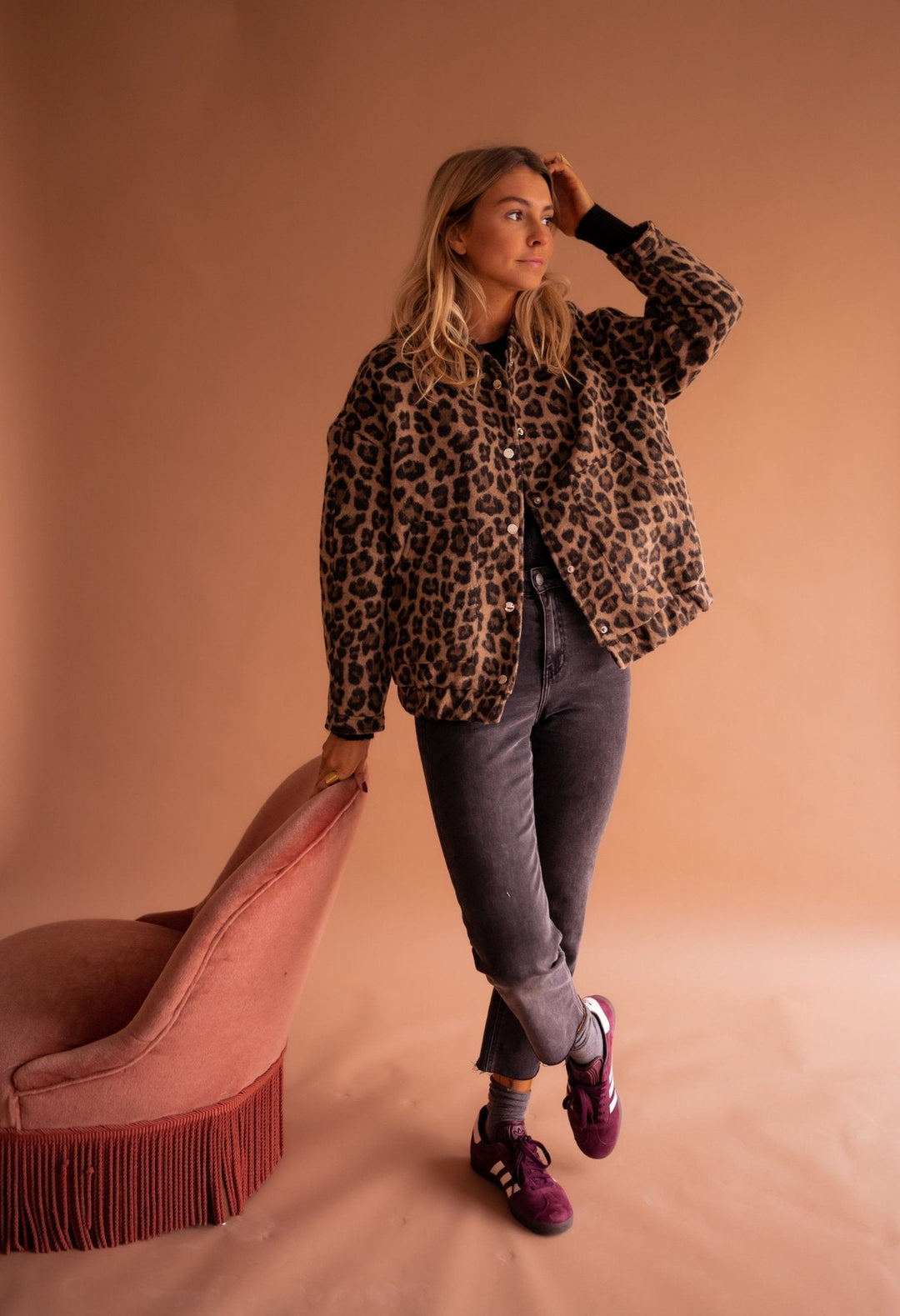 Rosalind | Leopard-Print Button Jacket