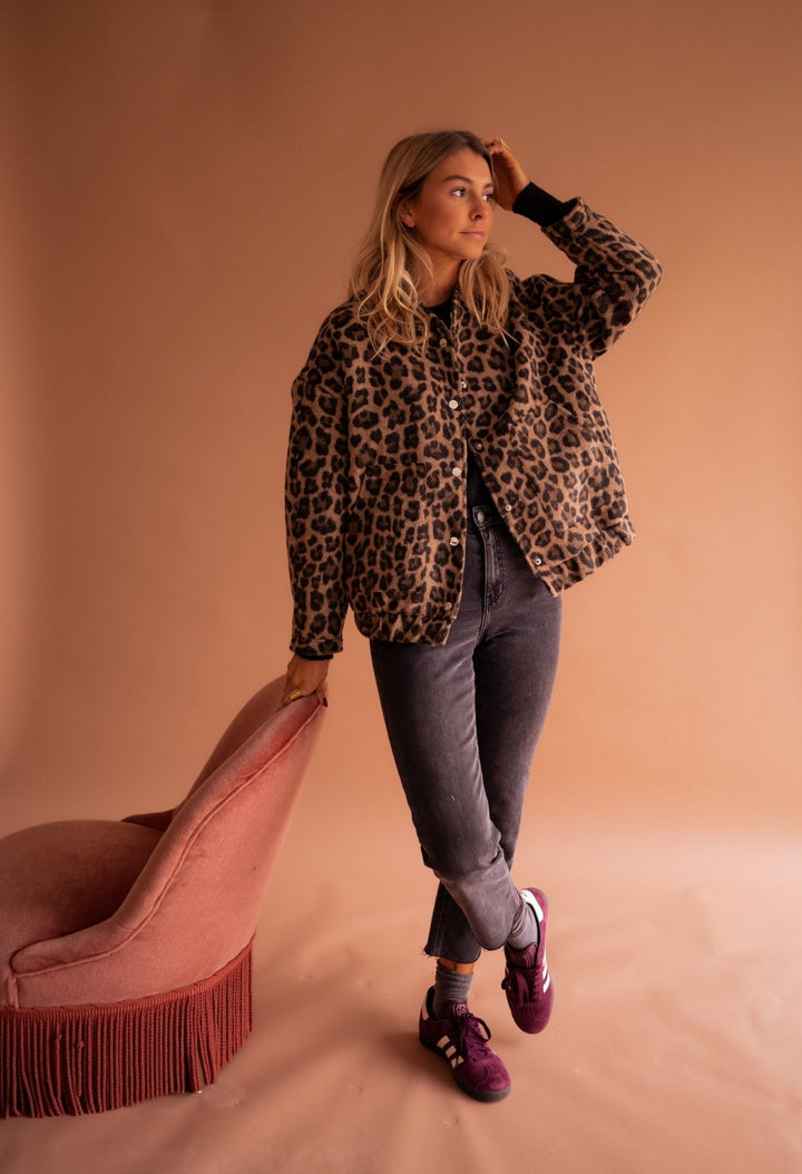 Rosalind | Leopard-Print Button Jacket