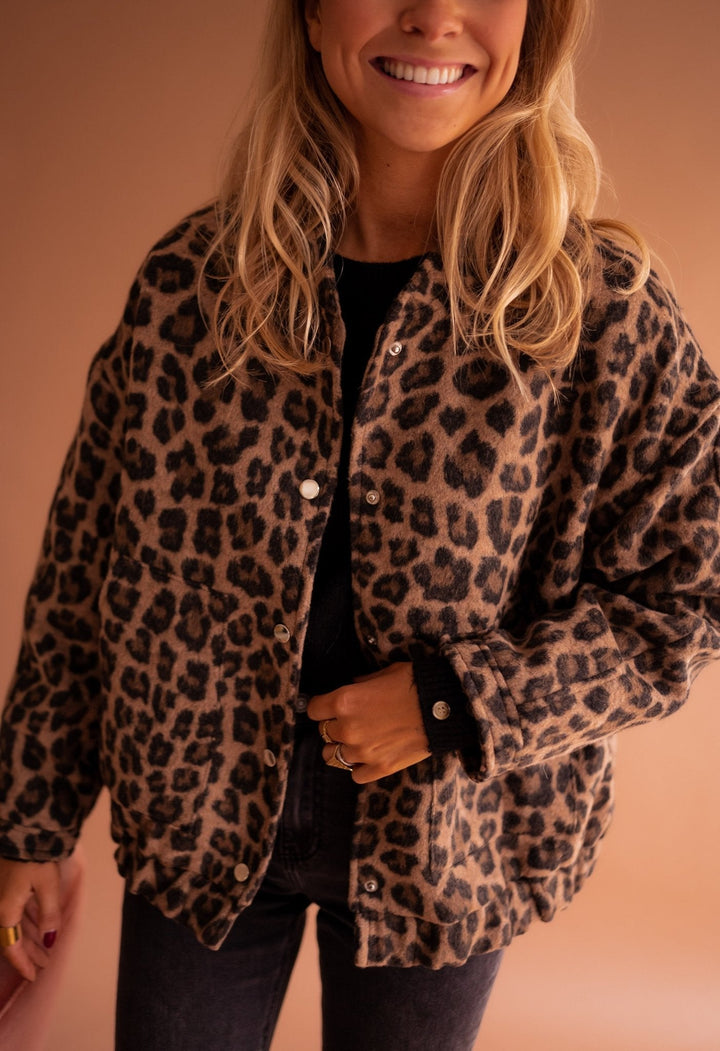 Rosalind | Leopard-Print Button Jacket