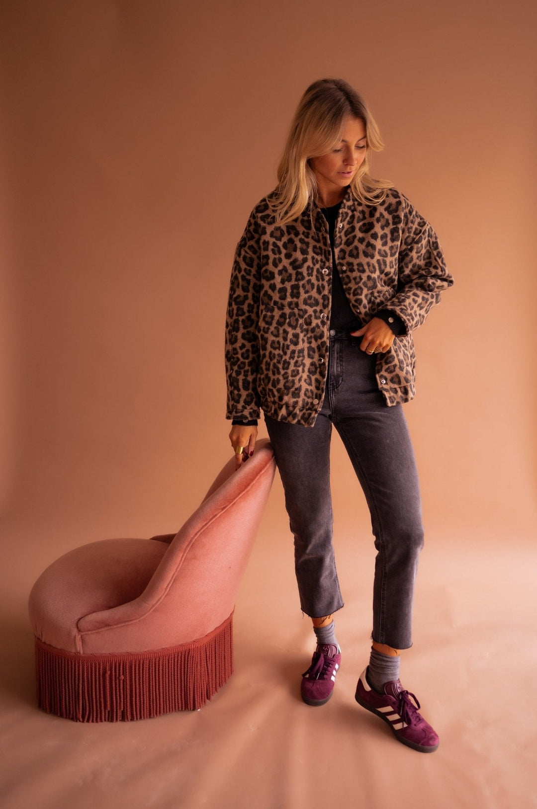 Rosalind | Leopard-Print Button Jacket