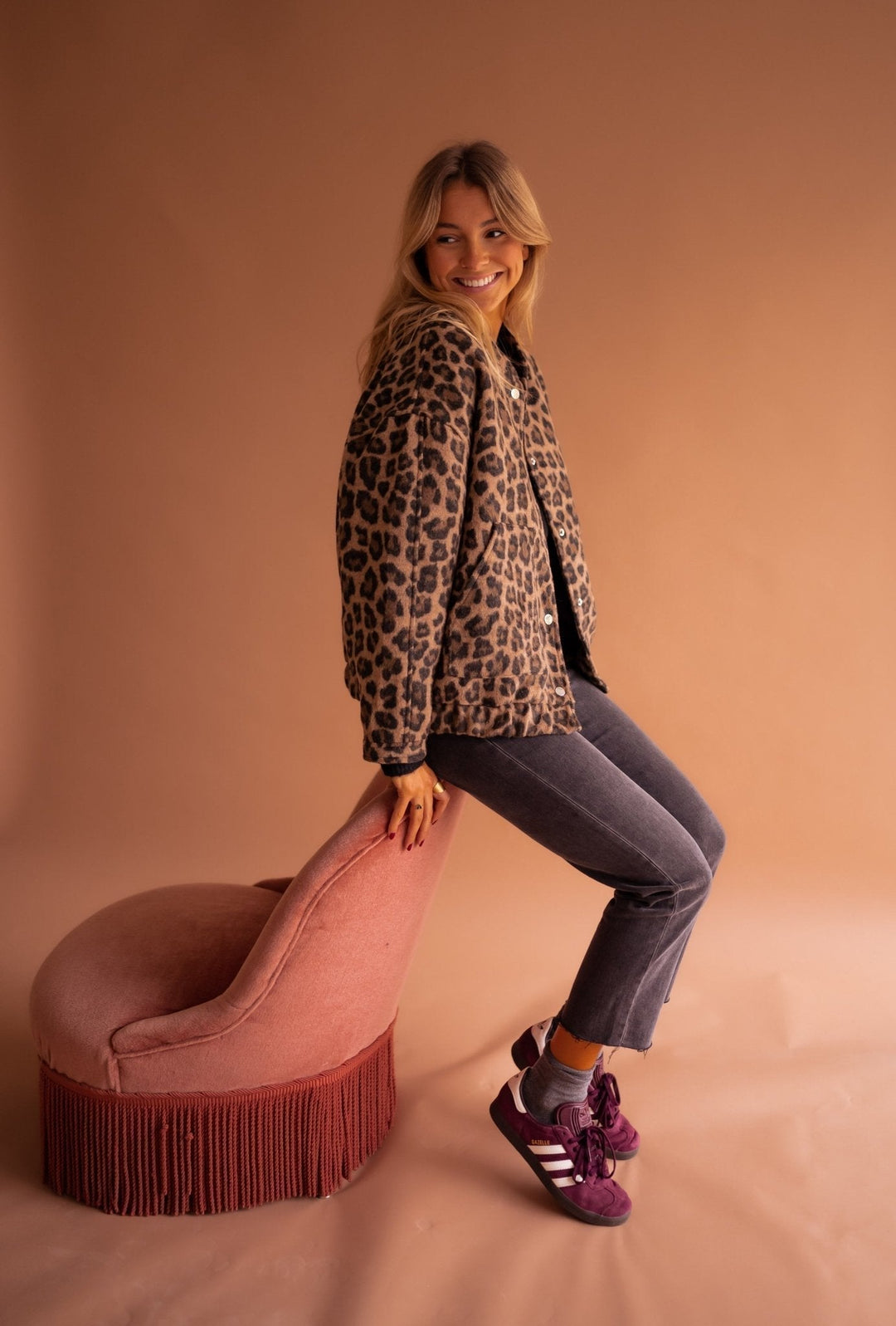 Rosalind | Leopard-Print Button Jacket
