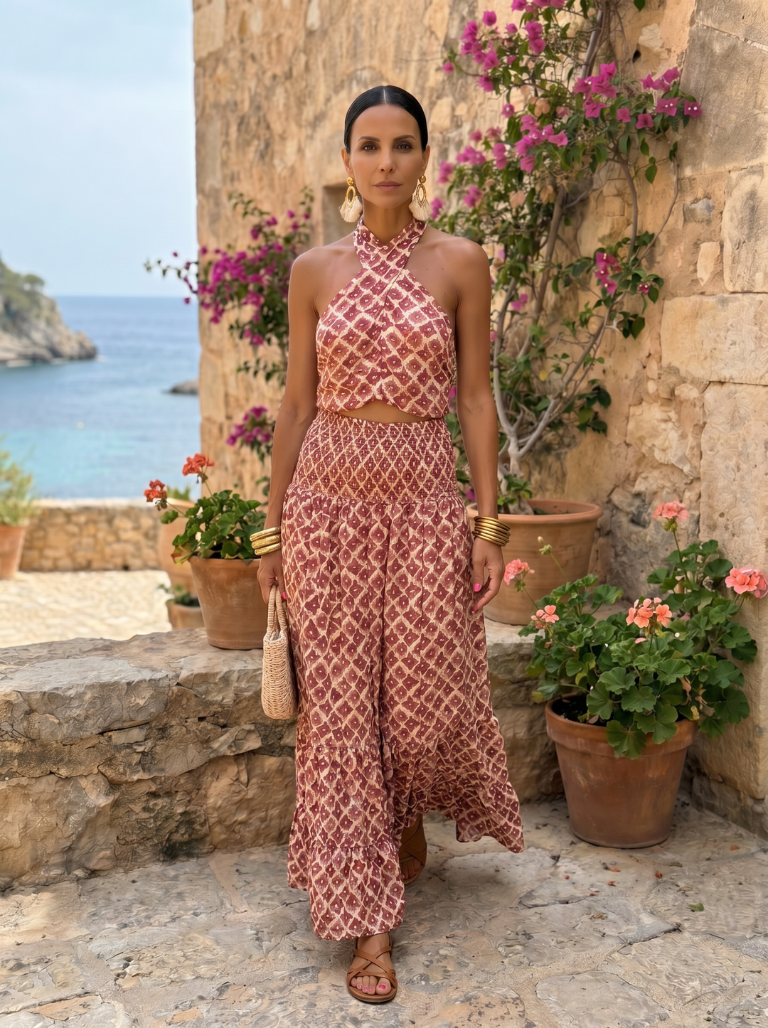 Elsa – Off-Shoulder Ruffle Two-Piece Set