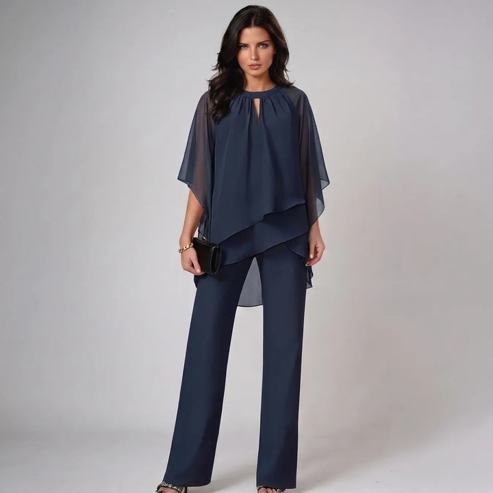 Shianne Layered Chiffon Two-Piece Set