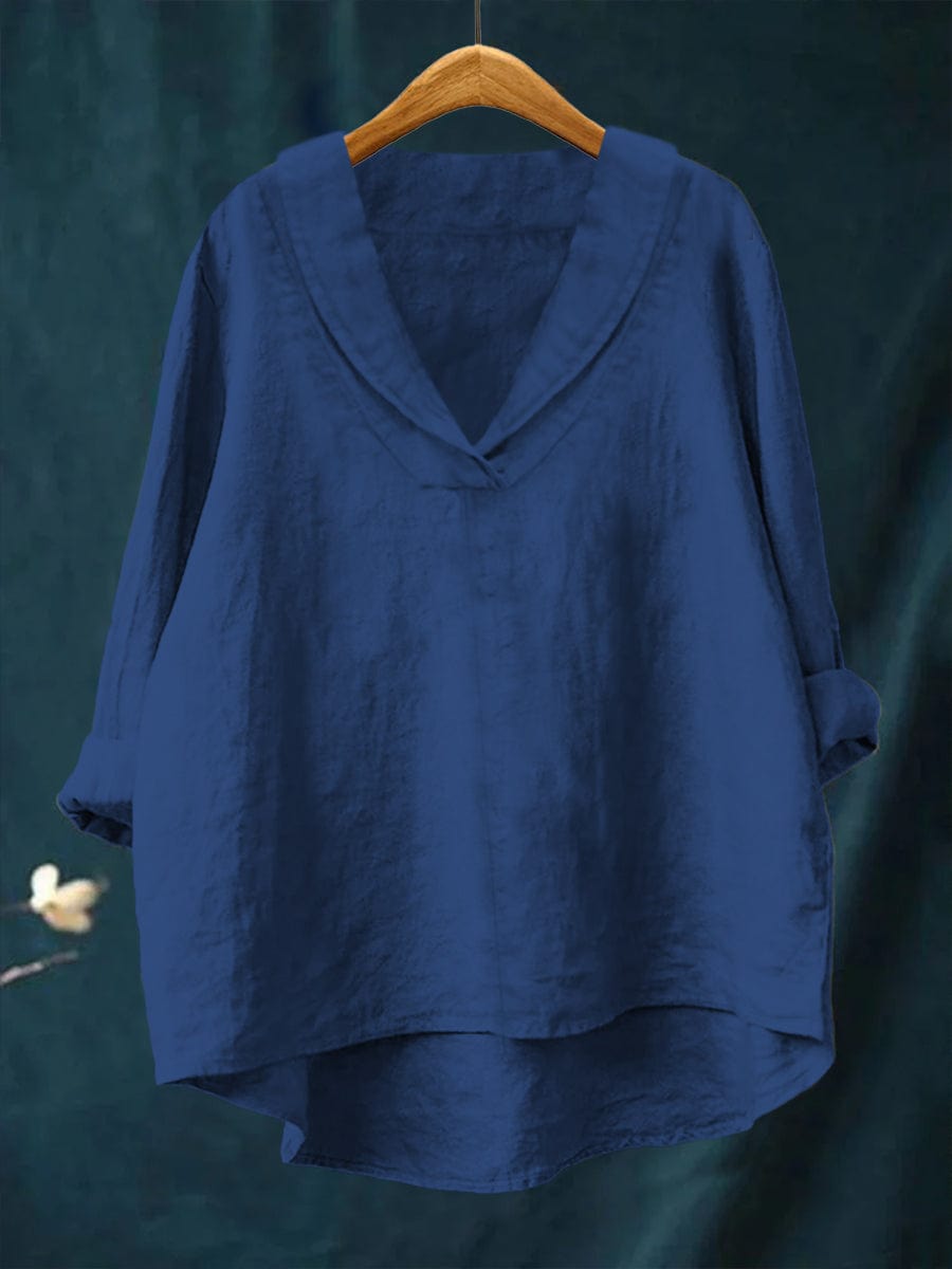 Elowen Draped V-Neck Blouse