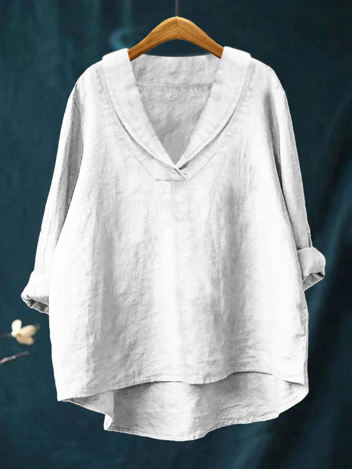 Elowen Draped V-Neck Blouse