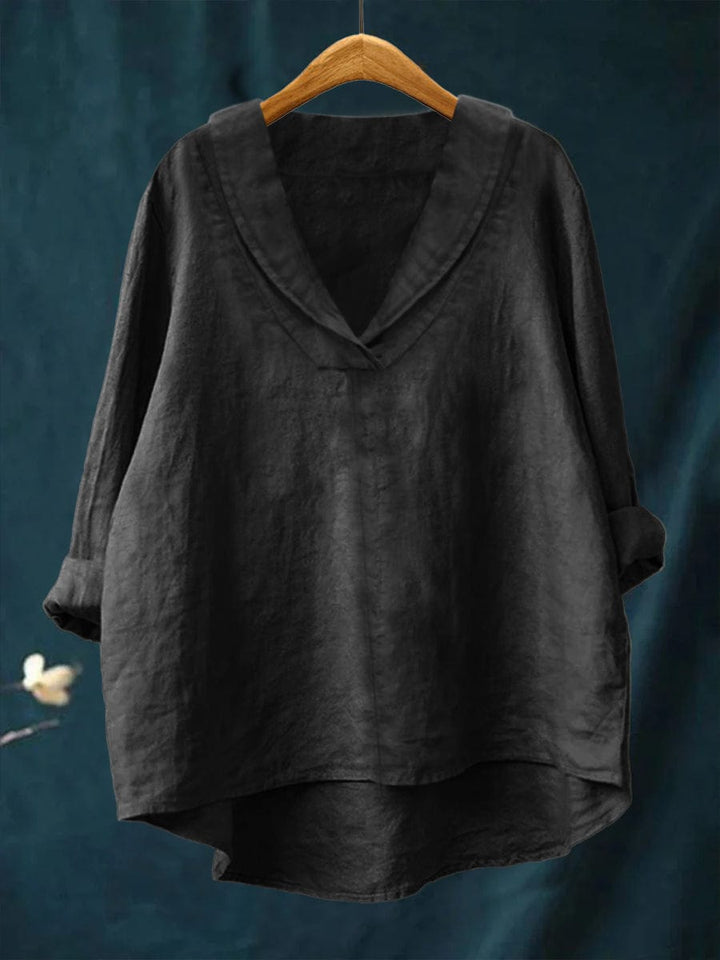 Elowen Draped V-Neck Blouse