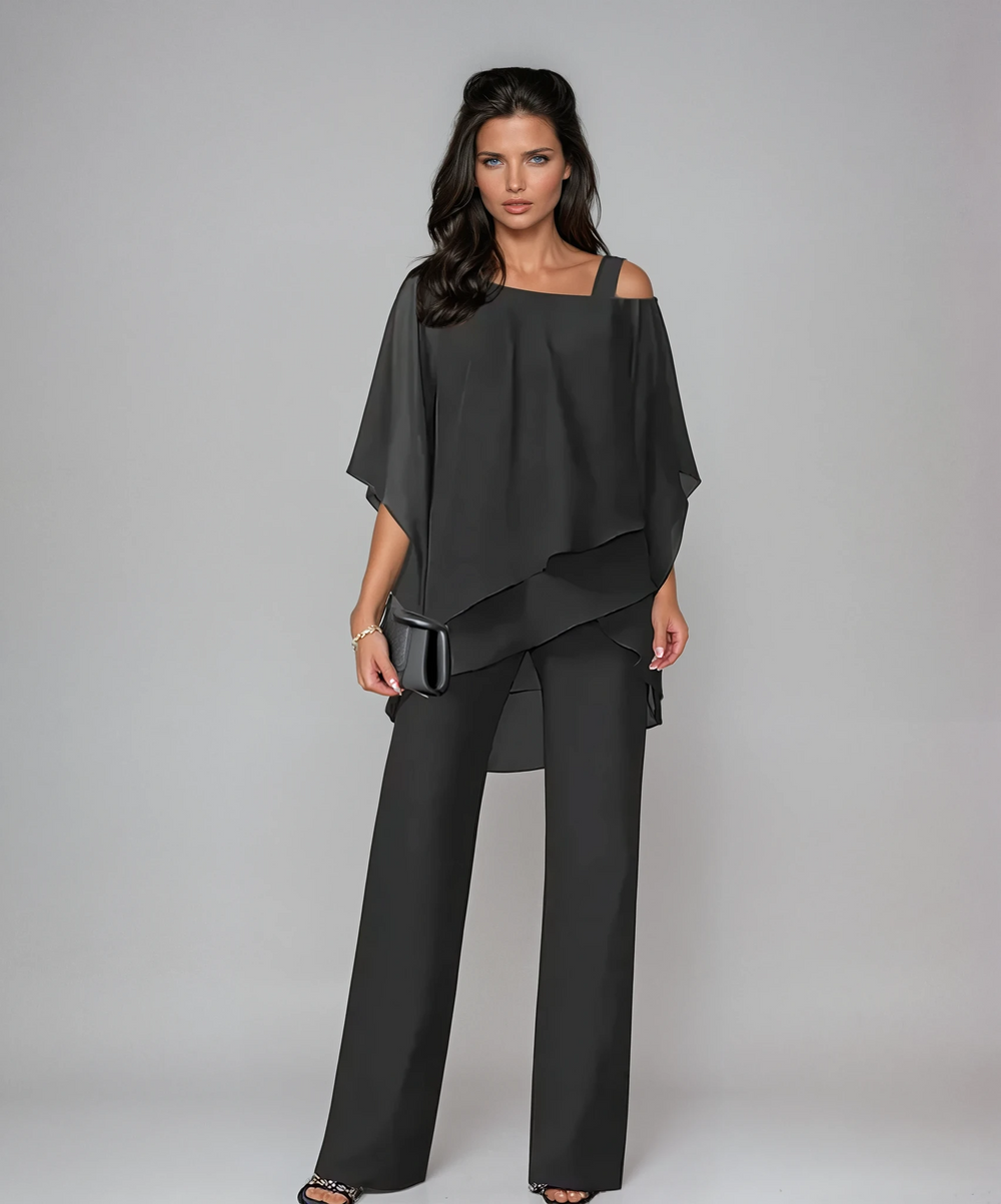 Serenity Asymmetrical Layered Two-Piece Set