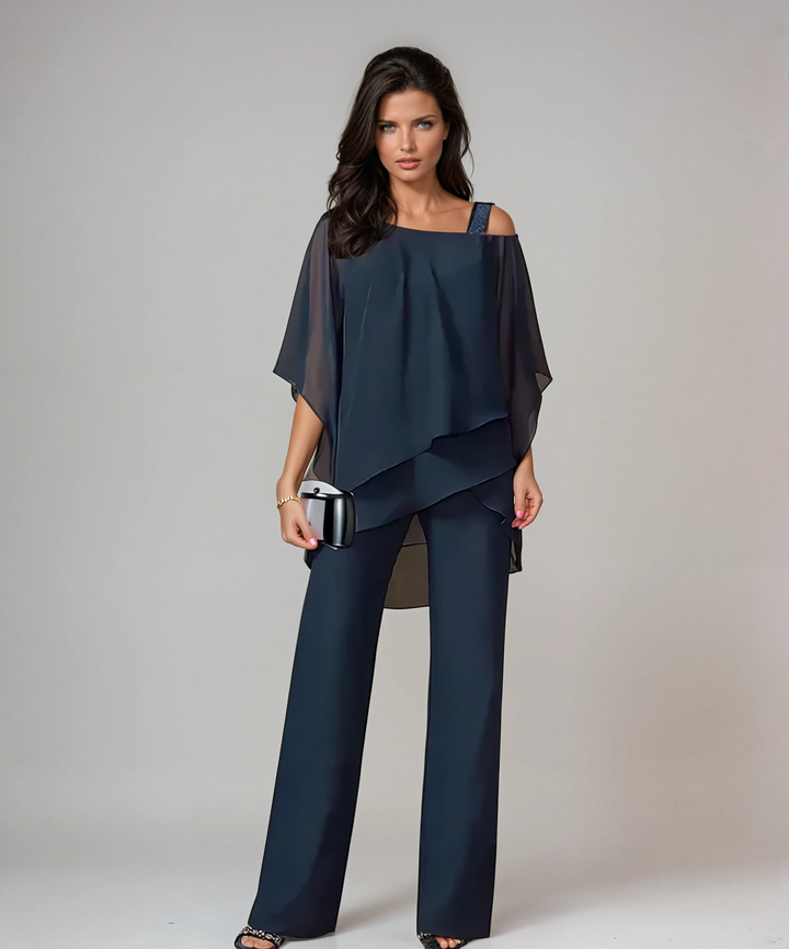 Serenity Asymmetrical Layered Two-Piece Set