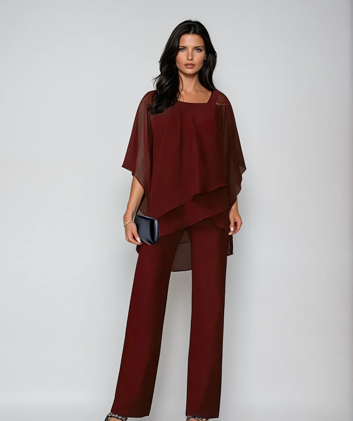 Serenity Asymmetrical Layered Two-Piece Set
