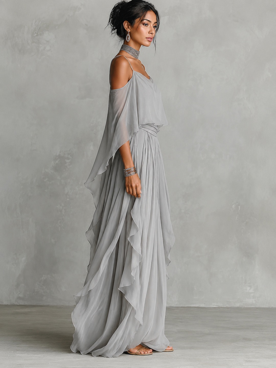 Isa Two-Piece Chiffon Set