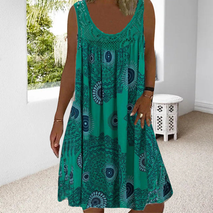 Solene Golden Ray Dress - Green
