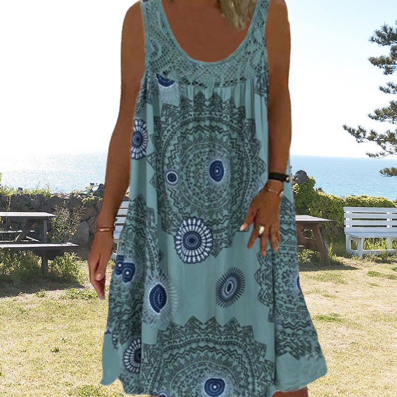 Solene Golden Ray Dress - Dark Green