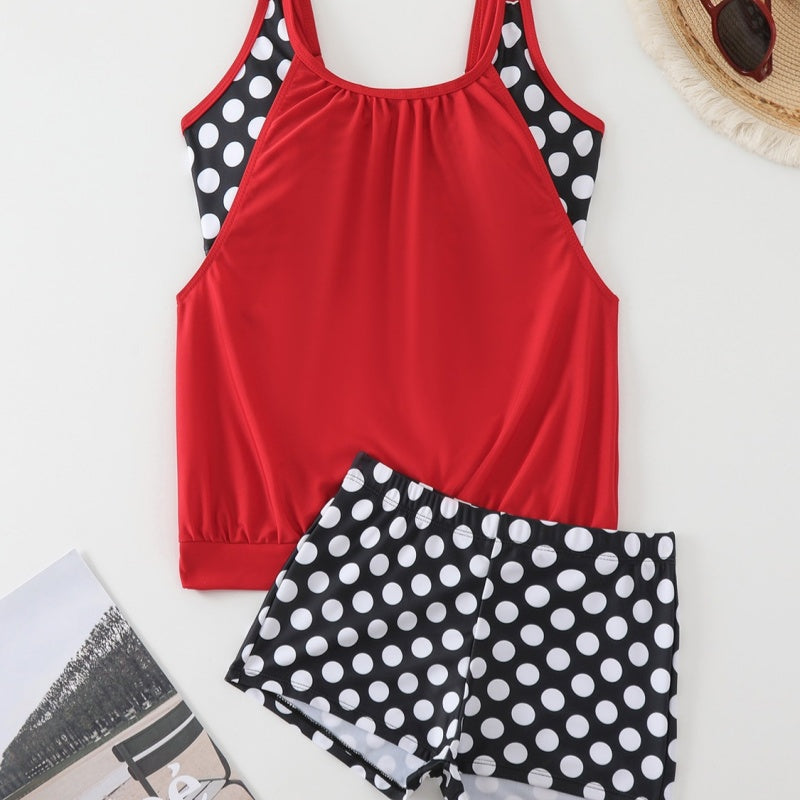 Valentina Polka Dot Tankini Set