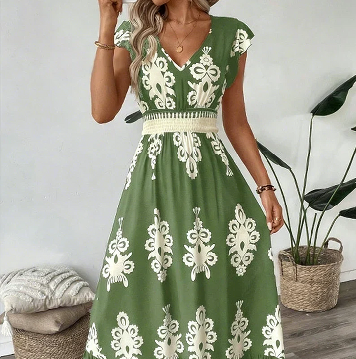 Canda Flattering Elegant Maxi Dress