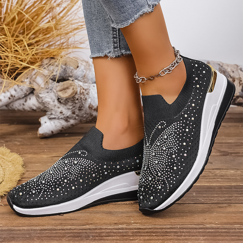 Stella – Crystal Slip-On Sneakers