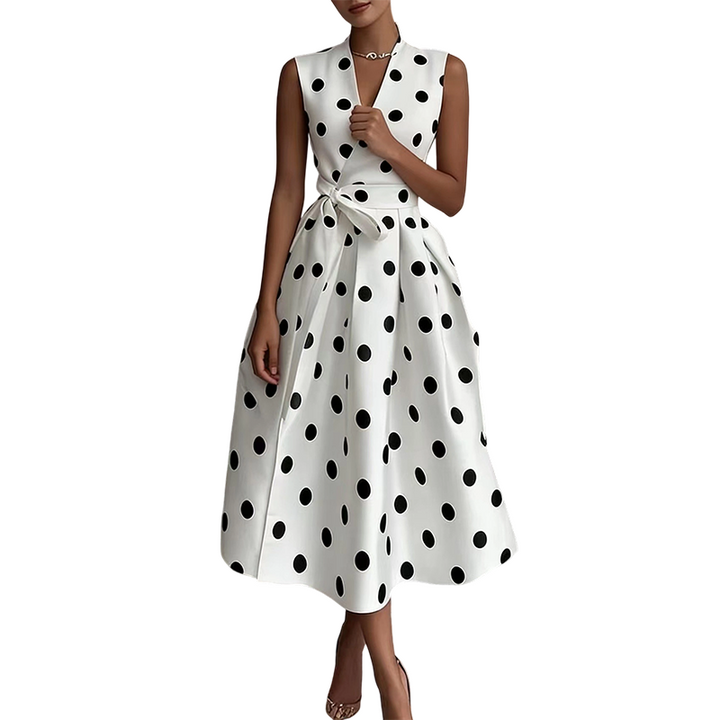 Dotty – Polka Dot V-Neck Dress
