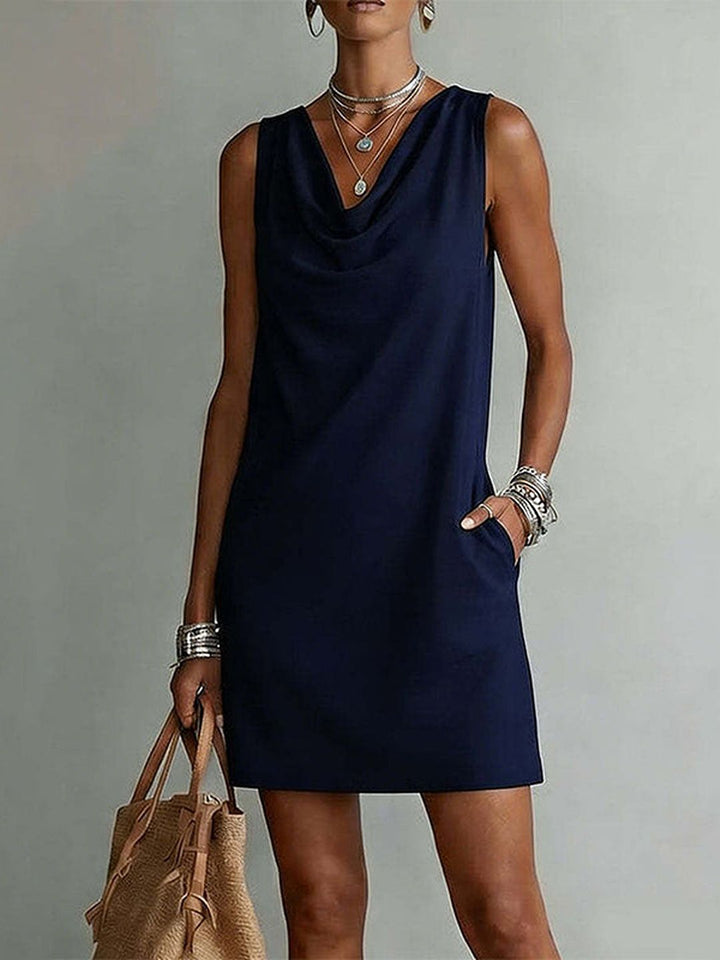Valeria Dress - Navy
