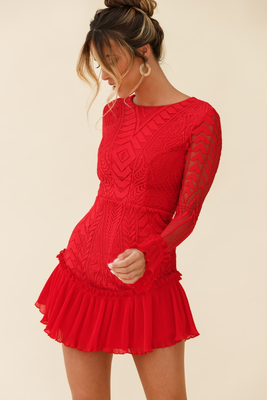 Julie Long Sleeve Mini Dress