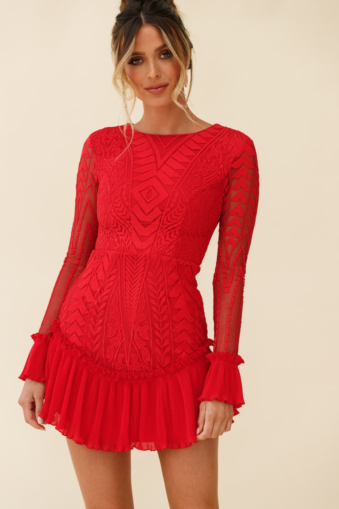 Julie Long Sleeve Mini Dress