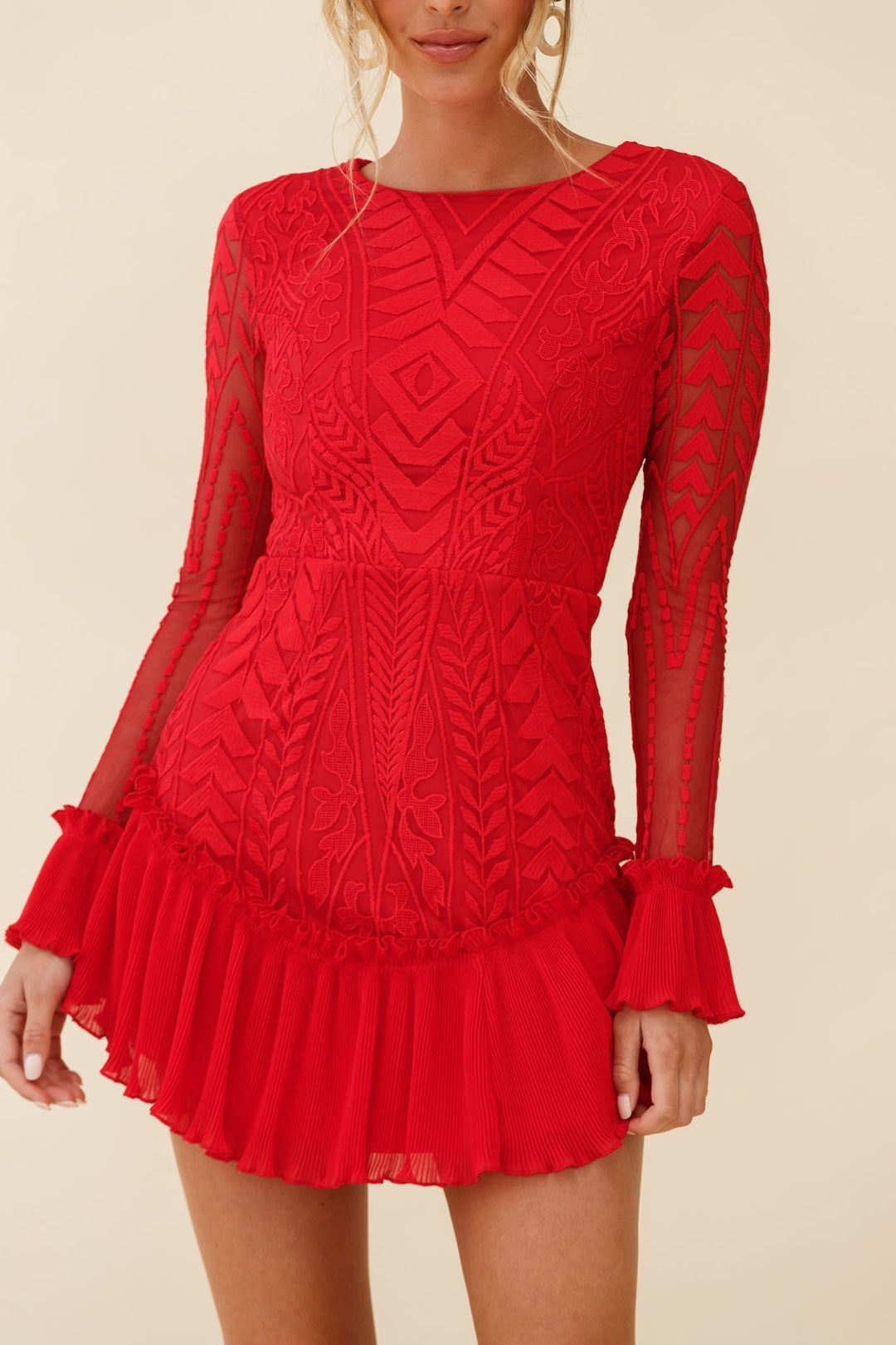 Julie Long Sleeve Mini Dress
