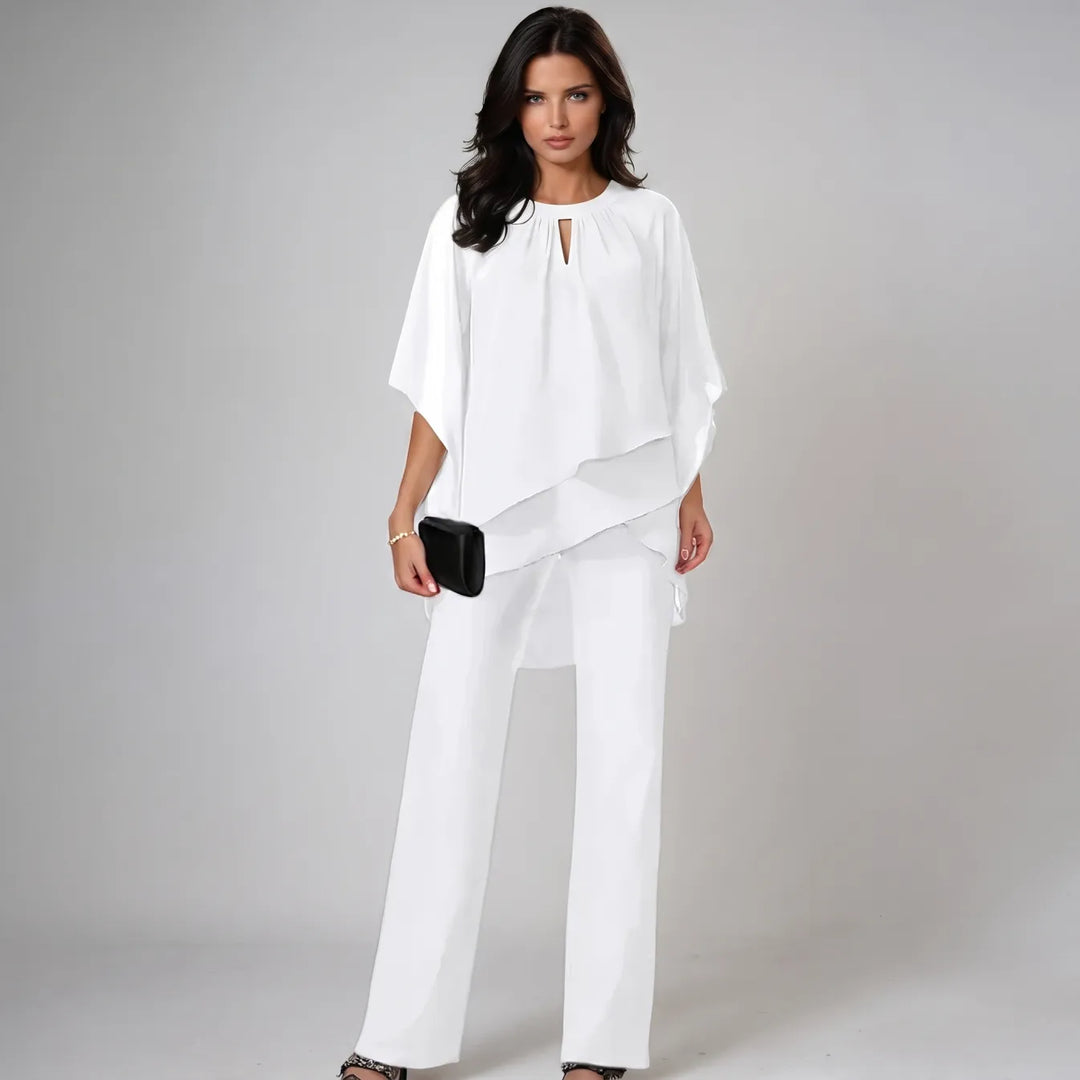Shianne Layered Chiffon Two-Piece Set