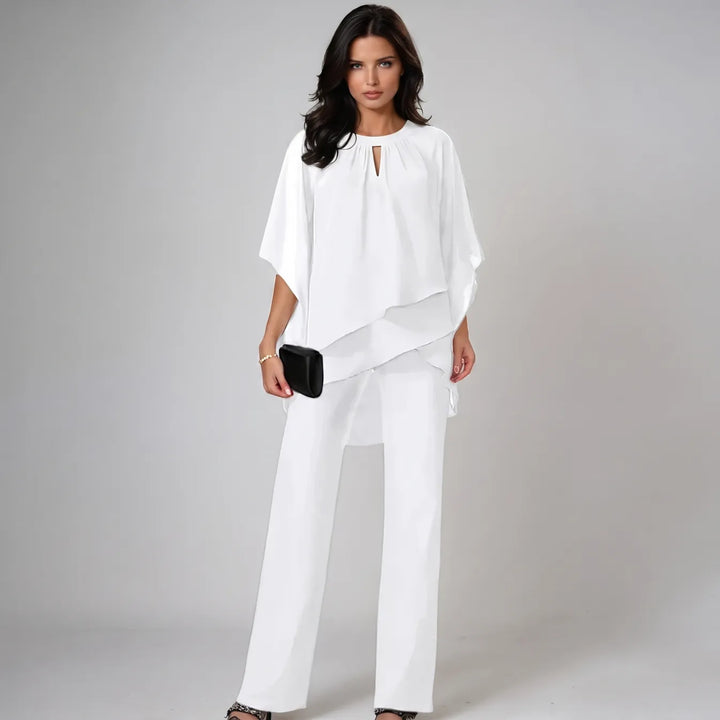 Shianne Layered Chiffon Two-Piece Set