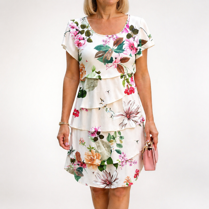 Camille - Floral Ruffle Dress