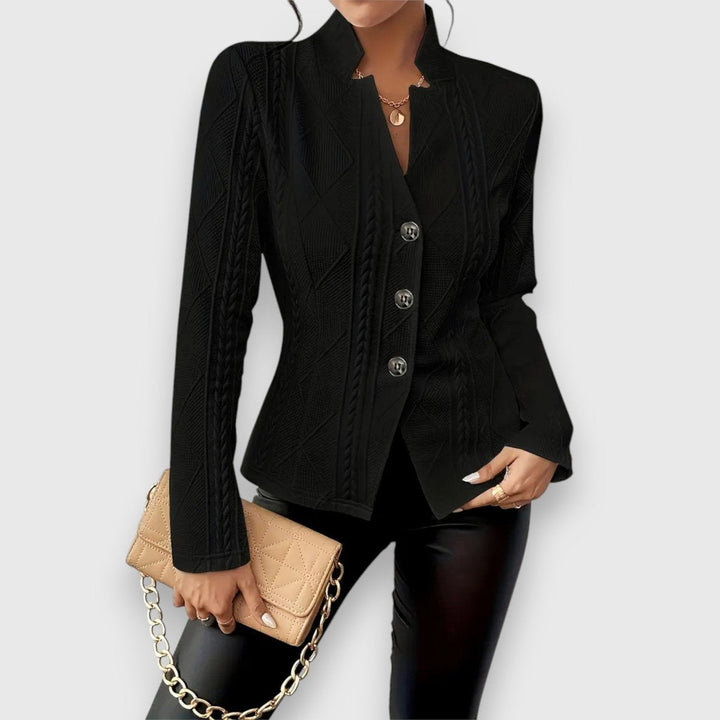 Loretta Textured Button-Front Cardigan