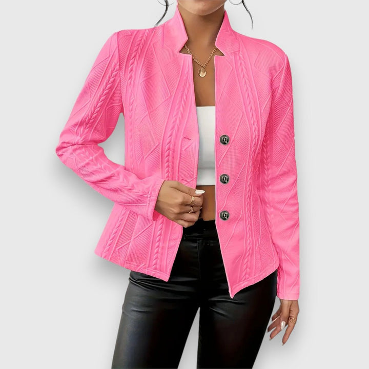 Loretta Textured Button-Front Cardigan