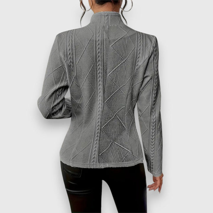 Loretta Textured Button-Front Cardigan