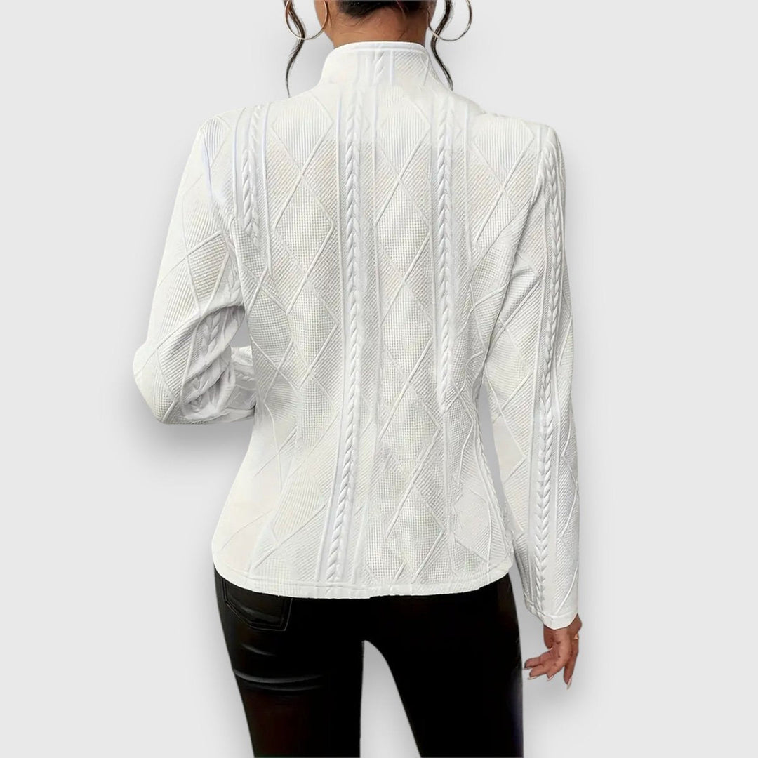 Loretta Textured Button-Front Cardigan