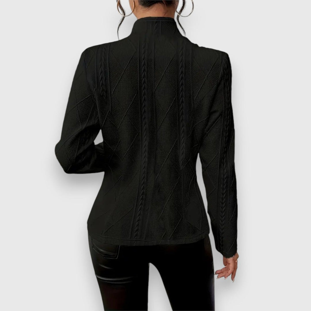 Loretta Textured Button-Front Cardigan