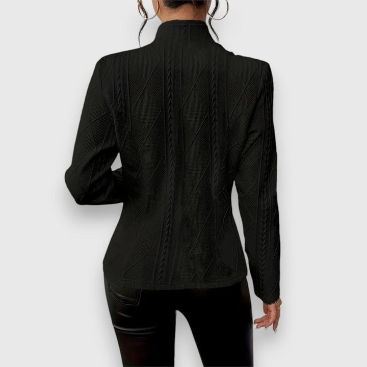 Loretta Textured Button-Front Cardigan