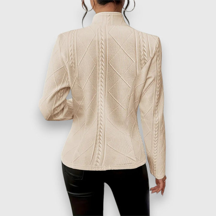 Loretta Textured Button-Front Cardigan