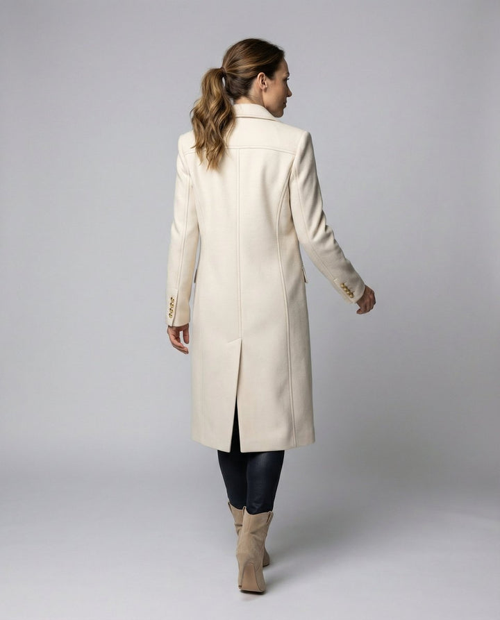 Emeline Double-Breasted Longline Overcoat