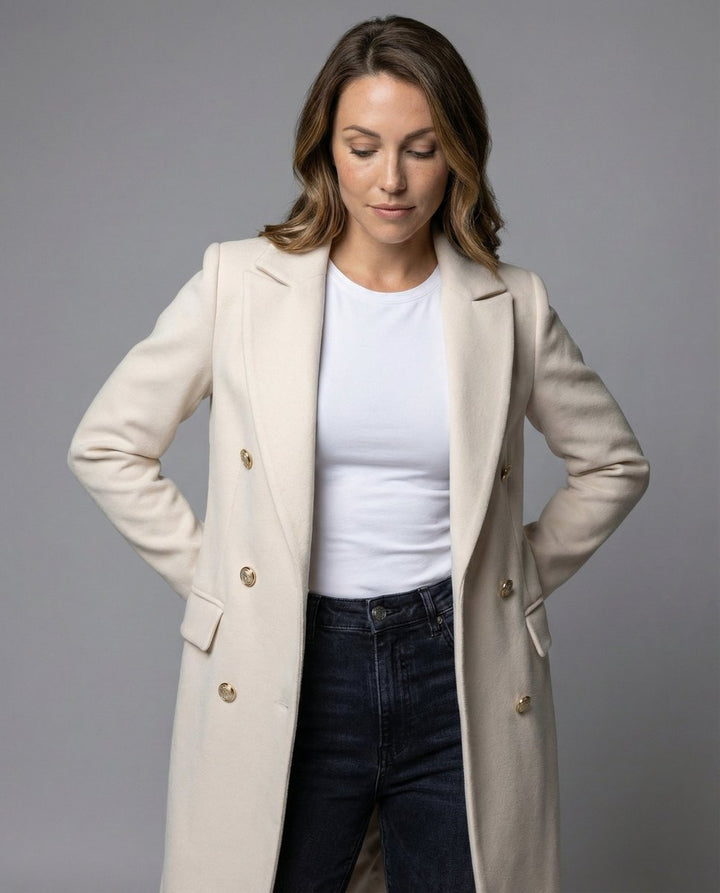 Emeline Double-Breasted Longline Overcoat